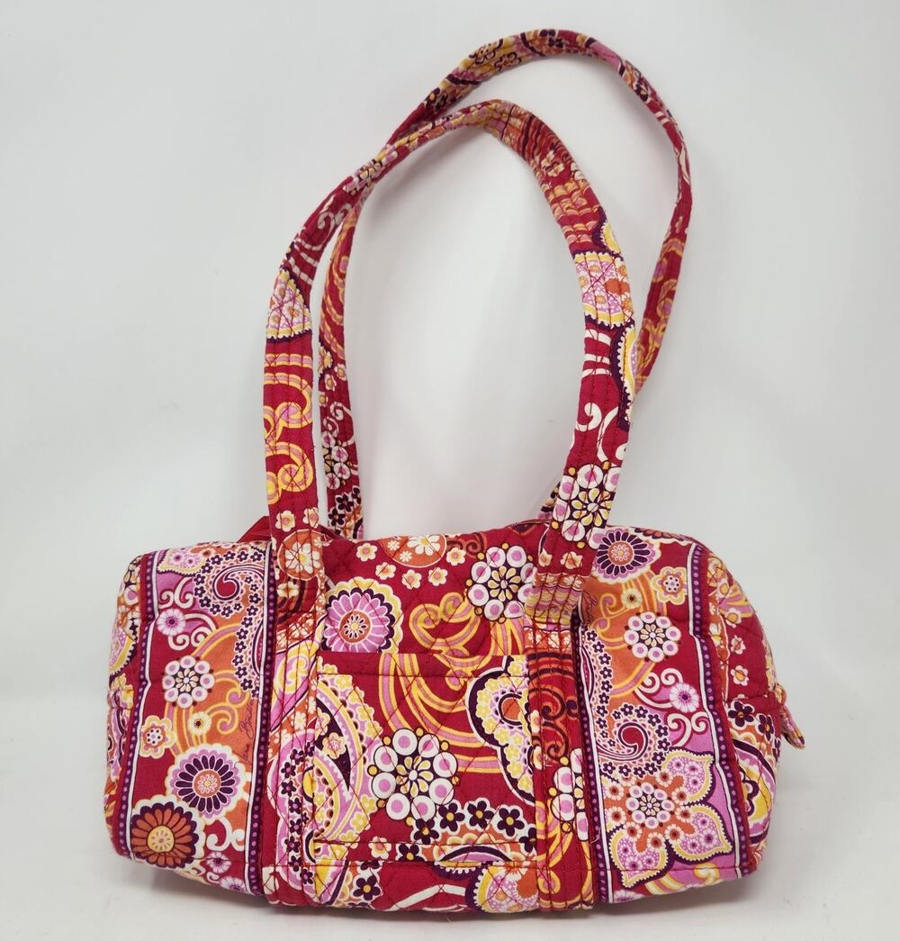 Vera Bradley Raspberry Fizz Rare Retired Quilted Shoulder Bag Mini Duffle Y2K
